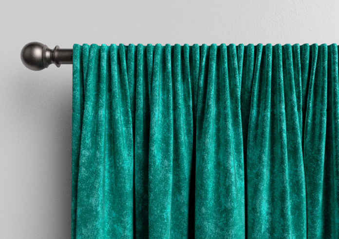 Caen Chenille, Aqua - Made to Measure Curtains - Image 9